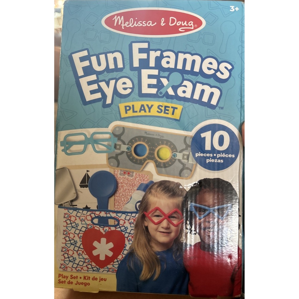 Melissa & Doug Fun Frames Eye Exam Play Set 10 Pieces Pretend Doctor Kit NEW!